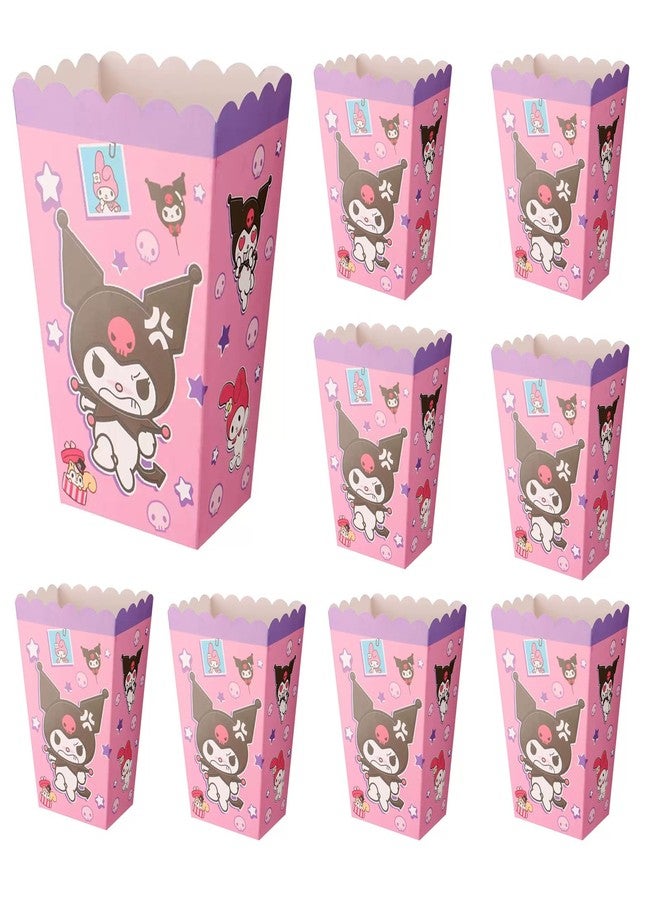 12 Pcs Hello Pink Cat Candy Box Popcorn Box Birthday Party Favor Pink Kity Snack Treat Boxes Candy Cookie Container Decorations Gifts for Kids Adults Birthday Party Favor Supplies (popcorn box g)